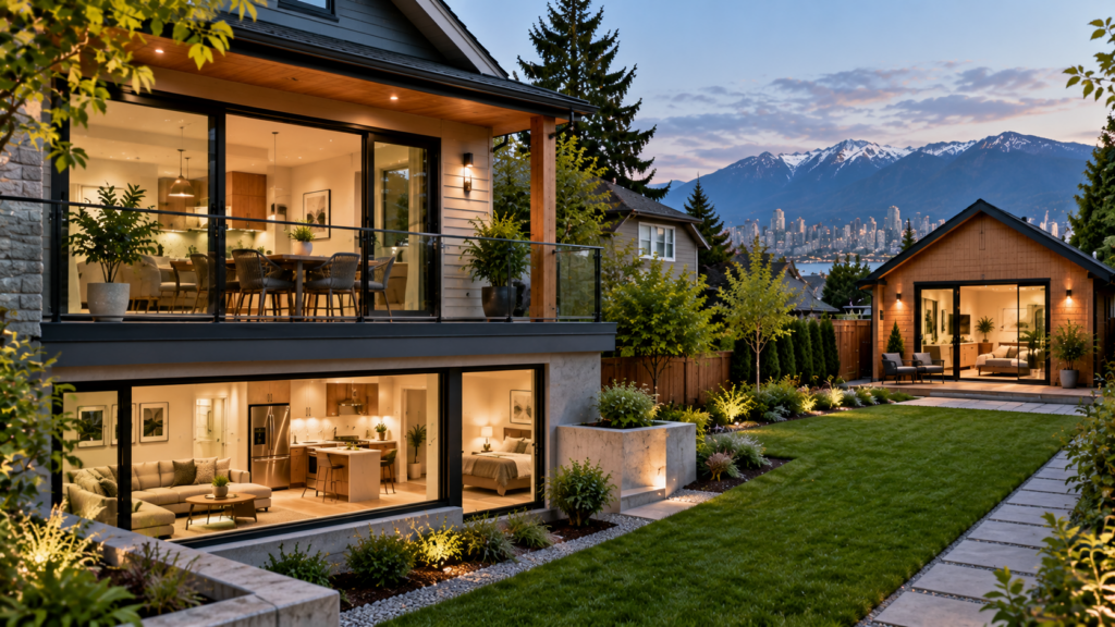 Basement suite and laneway house options for a Vancouver home